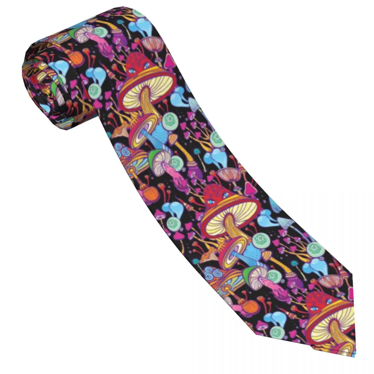 Formal Skinny Neckties Classic Men's Colorful Mushrooms Wedding Tie Gentleman Narrow