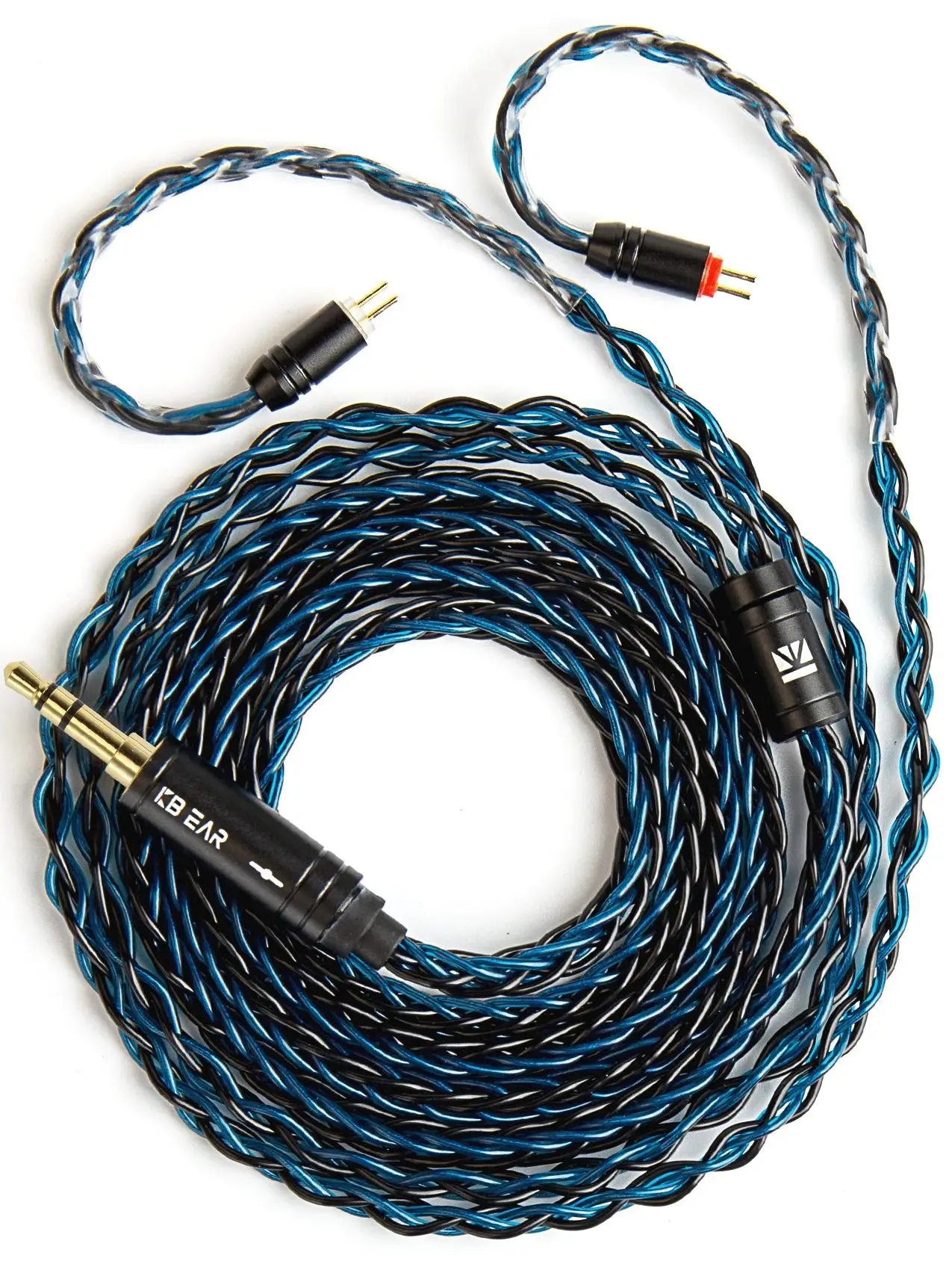 KBEAR ST12 Max 1,5 m 8 Kern OFC versilbertes kabelgebundenes Kopfhörerkabel 2PIN/QDC/MMCX Ohrhörer-Anschluss für KBEAR KZ ZS12 PROX Headset
