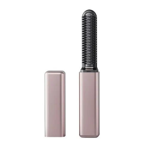 Tragbarer Pony-Kamm, Mini-Glätteisen, kabelloser Lockenstab, tragbarer elektrischer Styling-Kamm, schadet dem Haar nicht – Detail 1