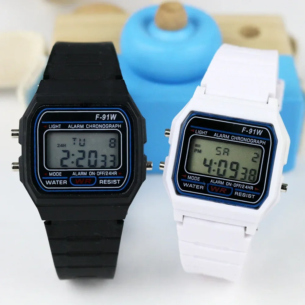 Mode Kinder Uhr Digital Led Luxus Edelstahl Quadrat Armbanduhr Elektronische Uhren für Männer Weibliche Uhr Reloj Hombre