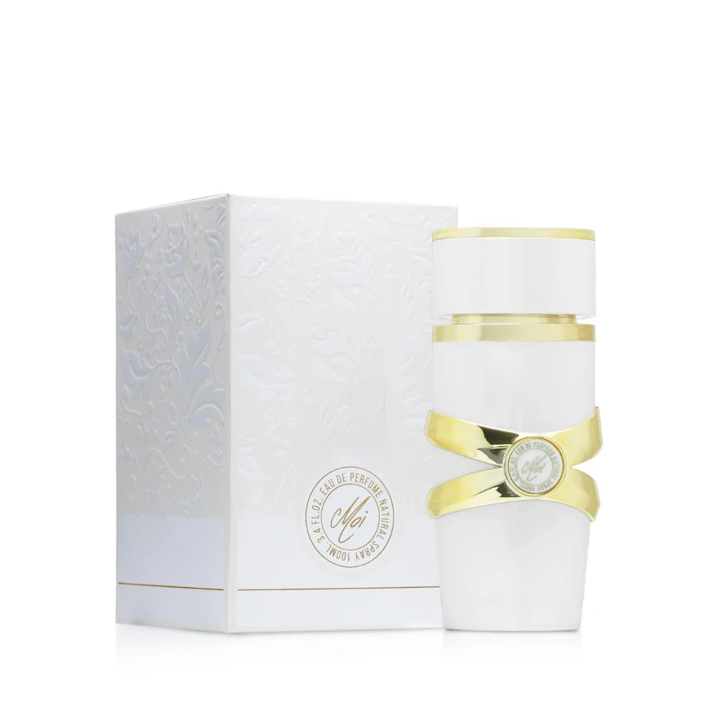 All-Day Long Lasting Feminine Eau de Parfum 3.4OZ Gentle Fruity Vanilla Floral Scent Elegant White Gold Decor Bottle Complete Embossed Gift Box for Women Gift