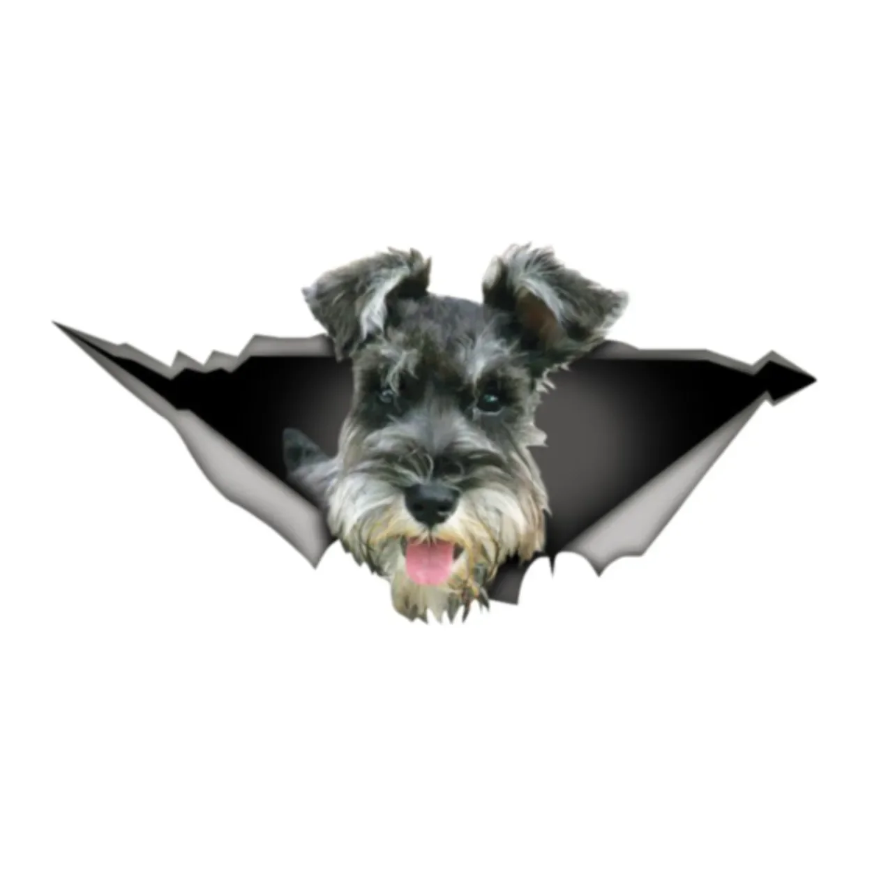 New Design Schnauzer Car Sticker Pet Graphic Vinyl Decal Car Window Laptop Bumper Animal Car Sticker, 10cm