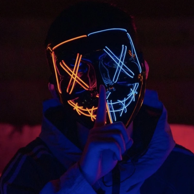 Светящаяся LED-маска на Хэллоу – обзор и цена Led Purge Mask Halloween