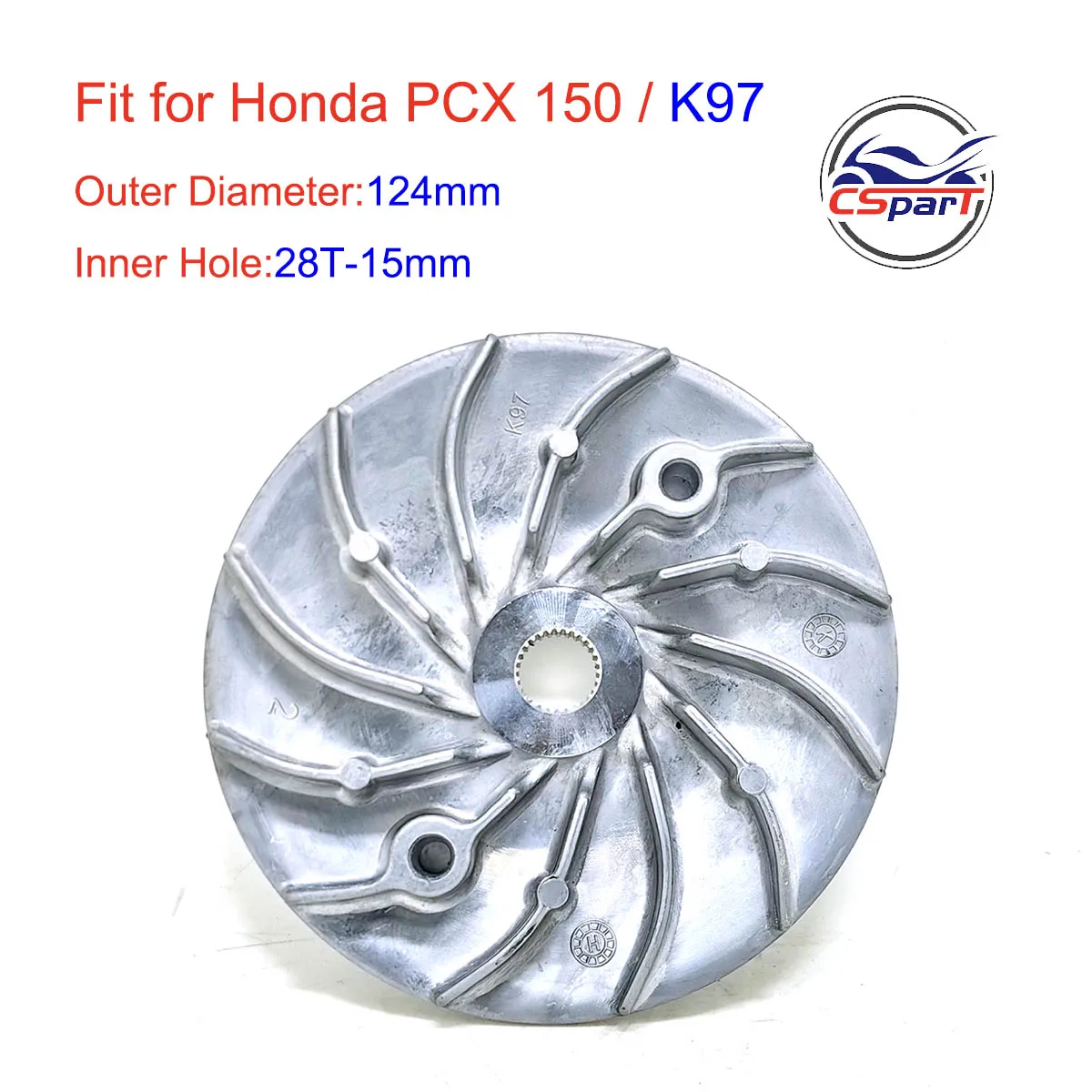 Wentylator wariatora 28 T do Honda PCX 125 150 160 PCX150 PCX125 PCX160 KZR K97 K1Z — zdjęcie 4