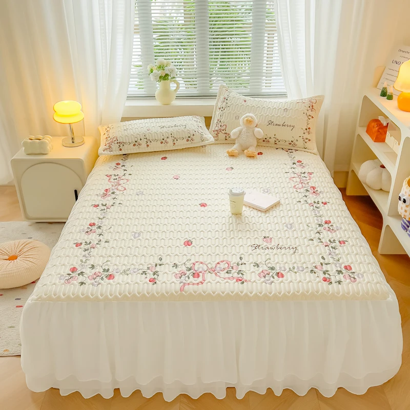 

Летний латексный охлаждающий коврик из ледяного шелка, юбка-кровать, комплект из футболки, одинарный коврик Hine Waable с кондиционером Princ Sle Mattr Pad