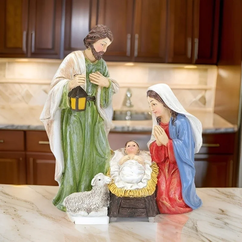 

Resin Nativity scene statue of the Holy Family,Resin Christmas Christian Religious Statues