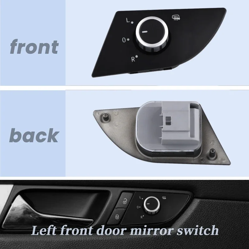 New Front Left Door Rearview Mirror Switch Adjust Heat 56D959565A For Volkswagen VW Passat B7 4Motion 2011-2015