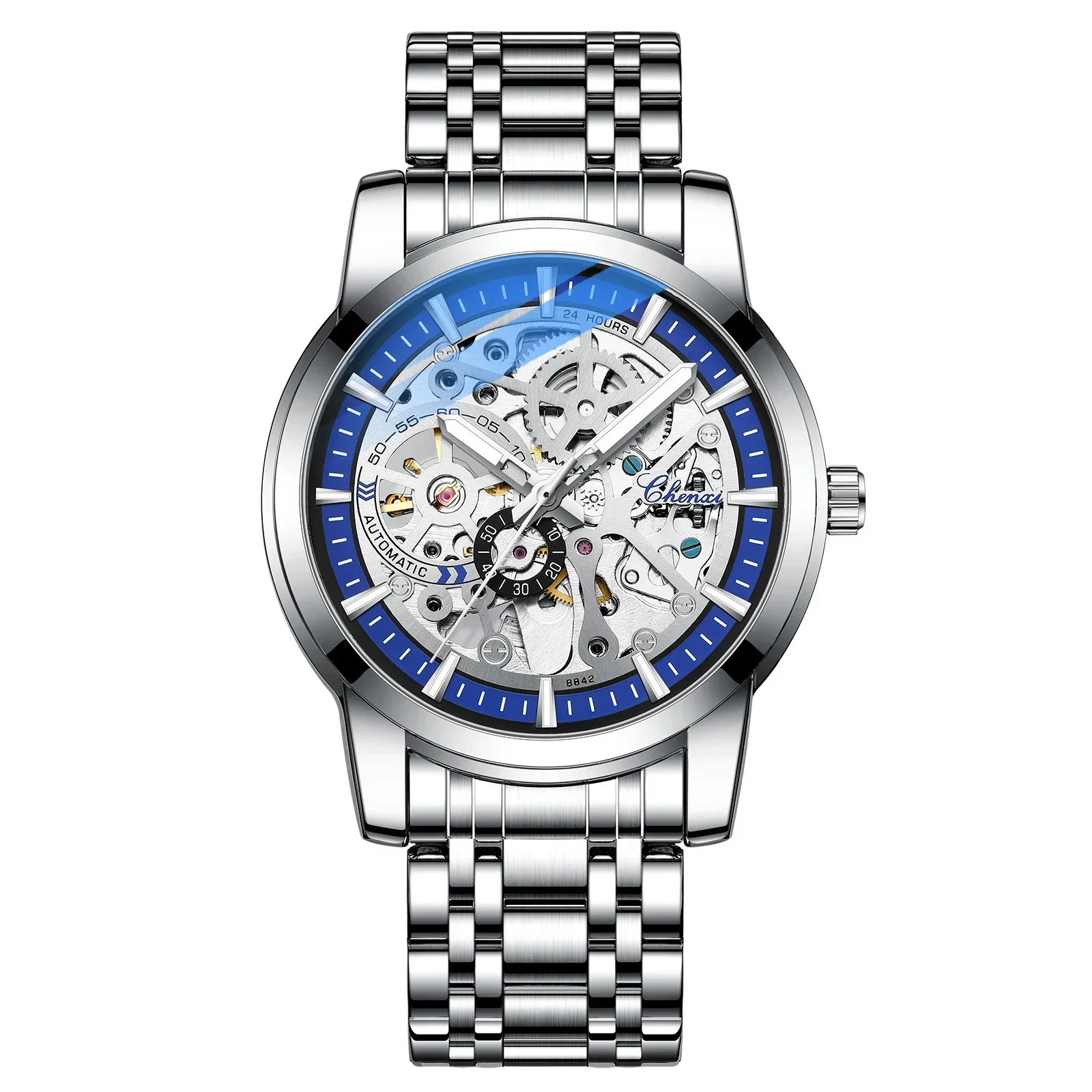 

Top Brand CHENXI 8842 Men's Luxury Business Watch | Automatic Tourbillon, Hollow Dial Stainless Steel Waterproof Wristwatch