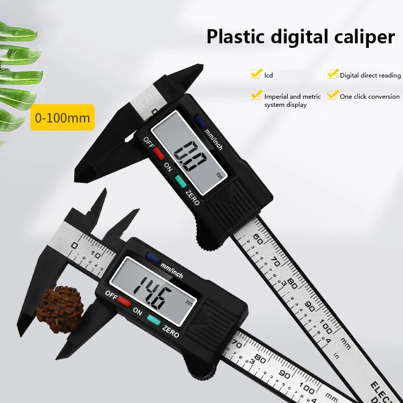 1PC Watchmaker Repair Tool 100mm Electronic Digital Caliper Carbon Fiber Dial Vernier Caliper Gauge Micrometer Measuring Ruler