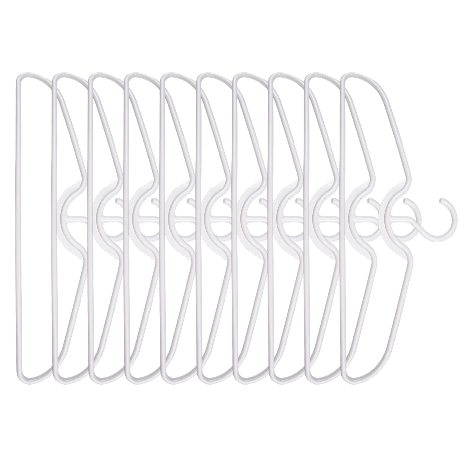 10pcs Short Neck Hangers Space-saving For Clothing Shirts Blouses Dresses Jackets Anti-Slip Plastic Clothes Hangers Tools