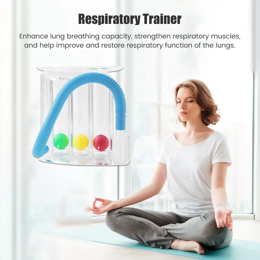 3 Balls Breathing Trainer Lung Function Improvement Trainer Respiratory Spirometry Breath Exerciser Measurement System Dropship