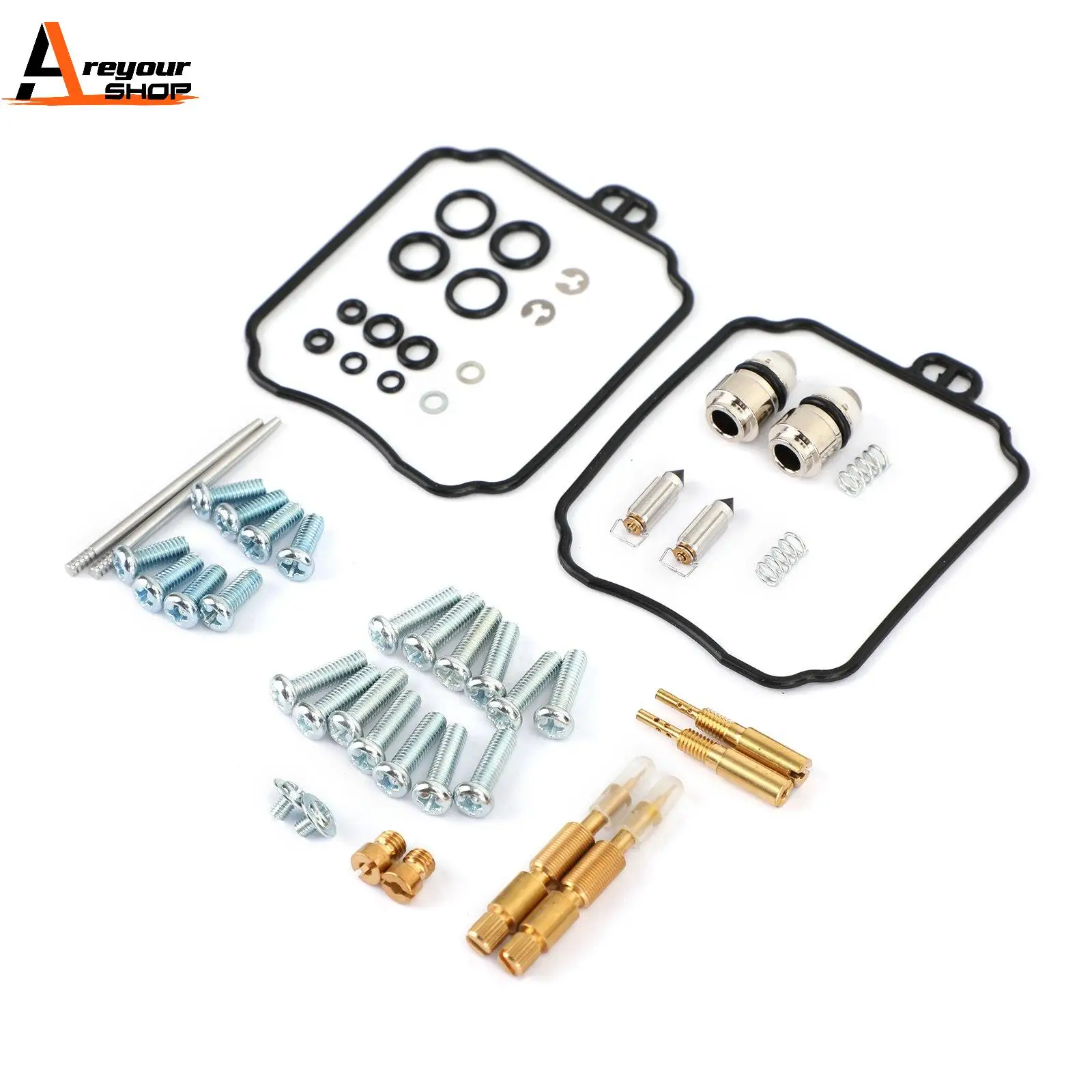 

Areyourshop for Yamaha XVS65 V-STAR 650 Custom XVS65A 1998-2005 Carburetor Repair Rebuild Kit Motorcycle Accessories Parts