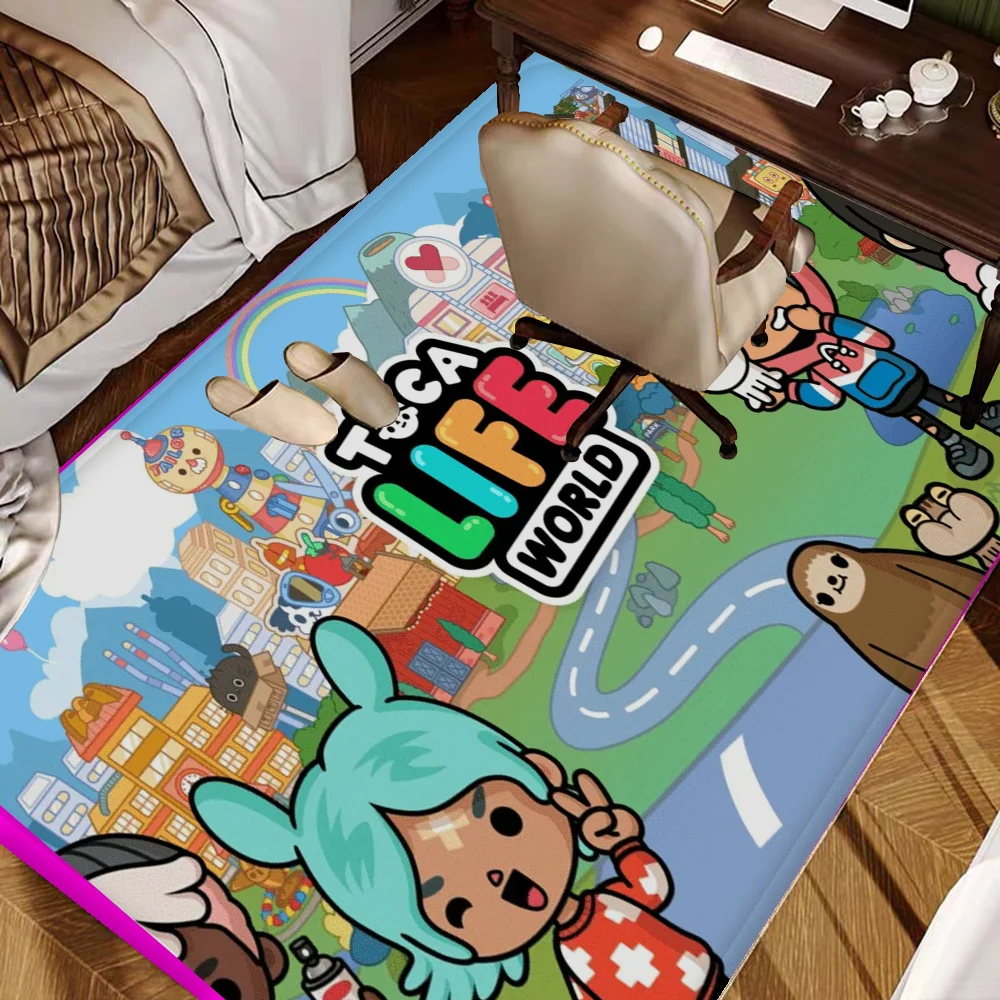 

Toca B-Boca T-Toca Life World Door Mat Washable Non-Slip Living Room Sofa Chairs Area Mat Kitchen Bedside Area Rugs