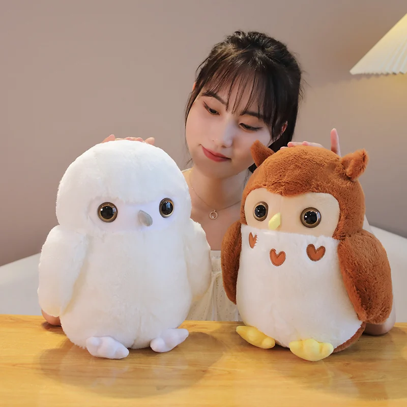 

Cute Owl Plush Toys Kawaii Cartoon Nighthawk Doll Stuffed Soft Simulation Animal Sleep Pillow Birthday Gift for Kids Children