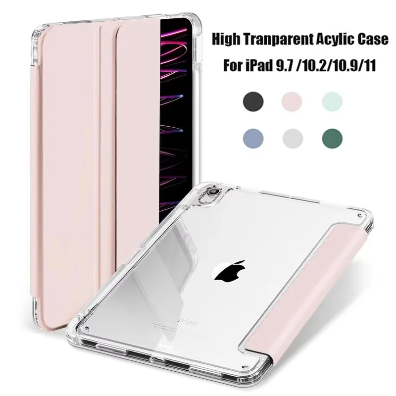 

For 2025 iPad Air 11 Case iPad 10th Generation 11th A16 9th Cover Gen iPad Pro11 4 5 10.9in 12.9 13 M2 M3 M4 Pencil Holder Cases