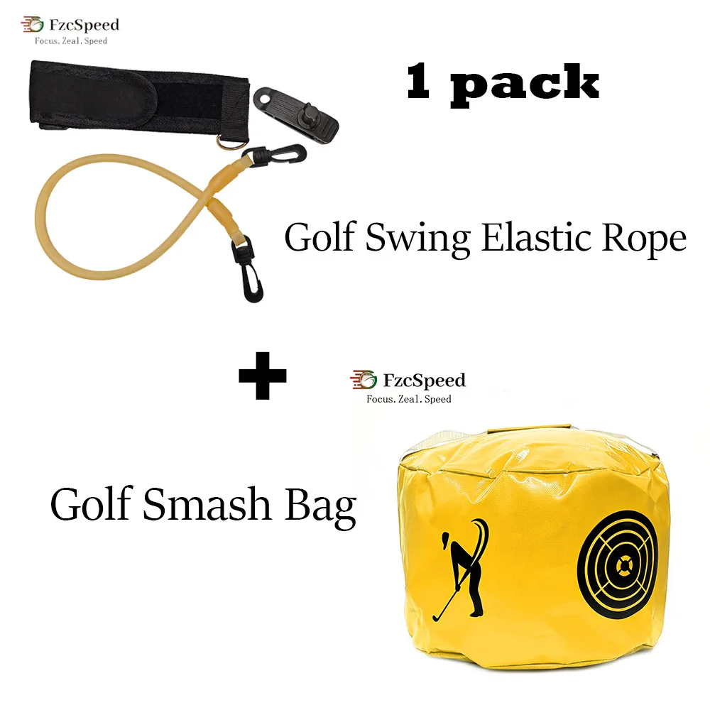FzcSpeed 1er-Pack Golf-Swing-Trainer-Set, Golf-Smash-Bag, wasserdicht, strapazierfähig, elastisches Seil zur Verbesserung der Genauigkeit. – Detail 2