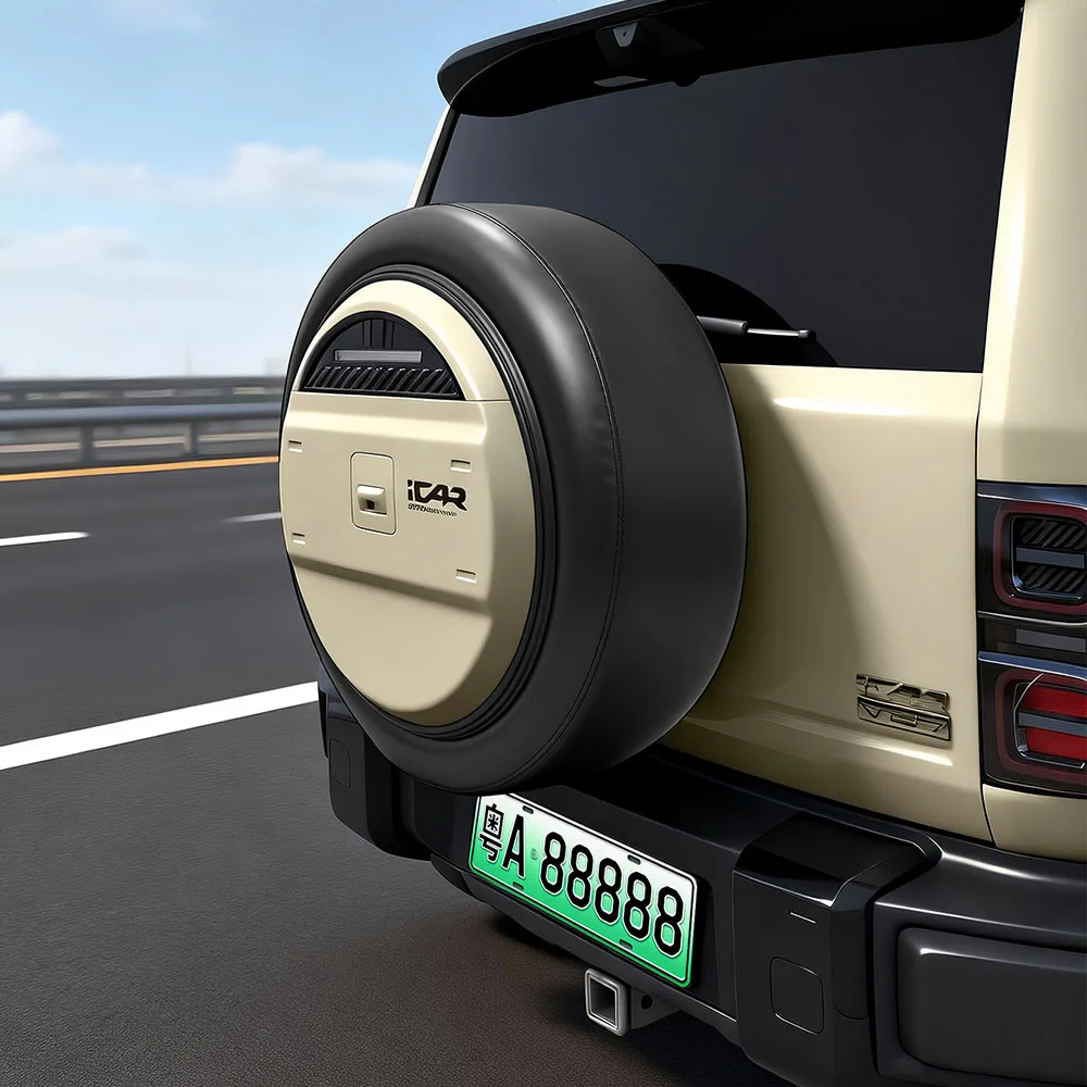 

Кожаный чехол для запасного колеса для багажника, автомобильные модификационные детали для Chery iCAR V27, солнцезащитный и водонепроницаемый чехол для запасного колеса