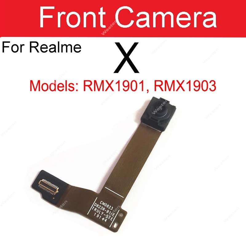 Back Front Camera Module For OPPO Realme X RMX1901 Rear Front Camera Glass Lens Cover Front Camera Assembly Replacement Parts