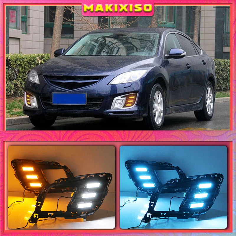 

1 set for Mazda 6 Mazda6 2008 2009 2010 Driving DRL Daytime Running Light fog lamp Relay LED Daylight car styling free shipping