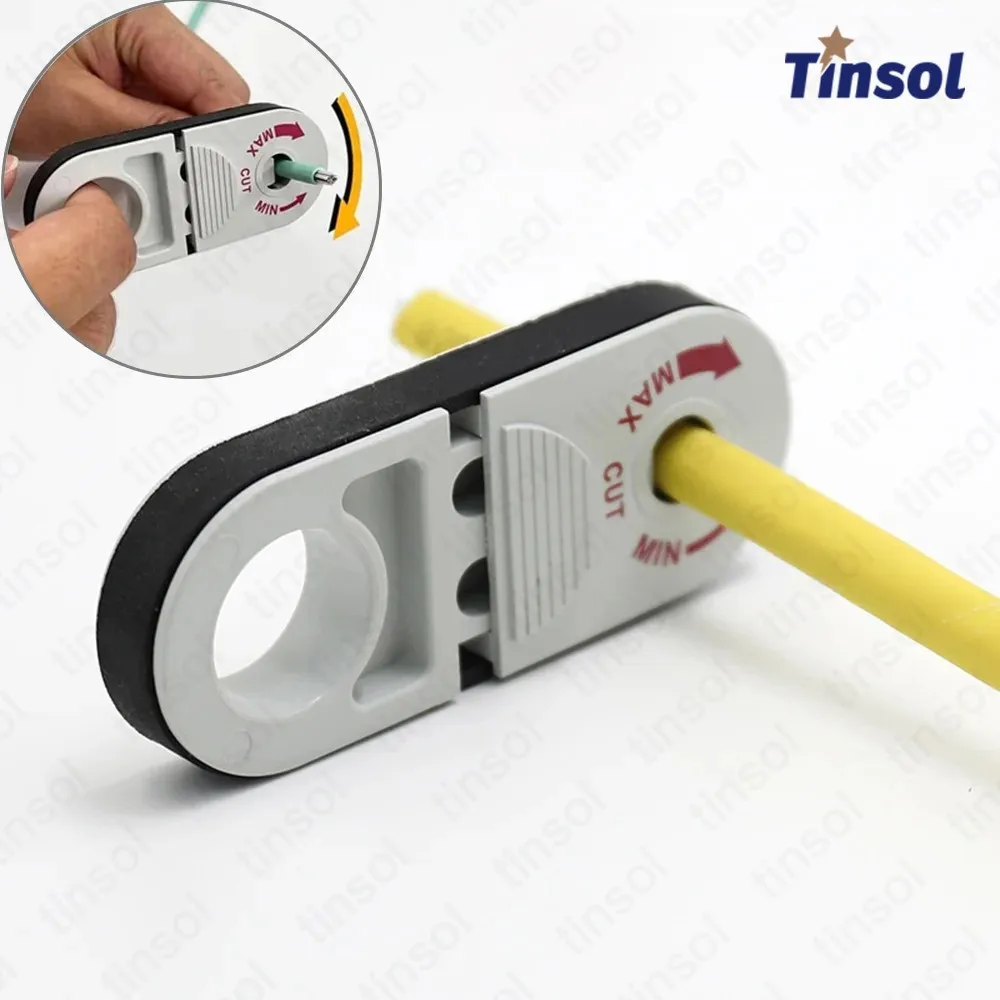 TINSOL Universal Pocket Size Coaxial Cable Stripper Networking Fast Wire Stripping Tool Professional Coax Cable Stripper