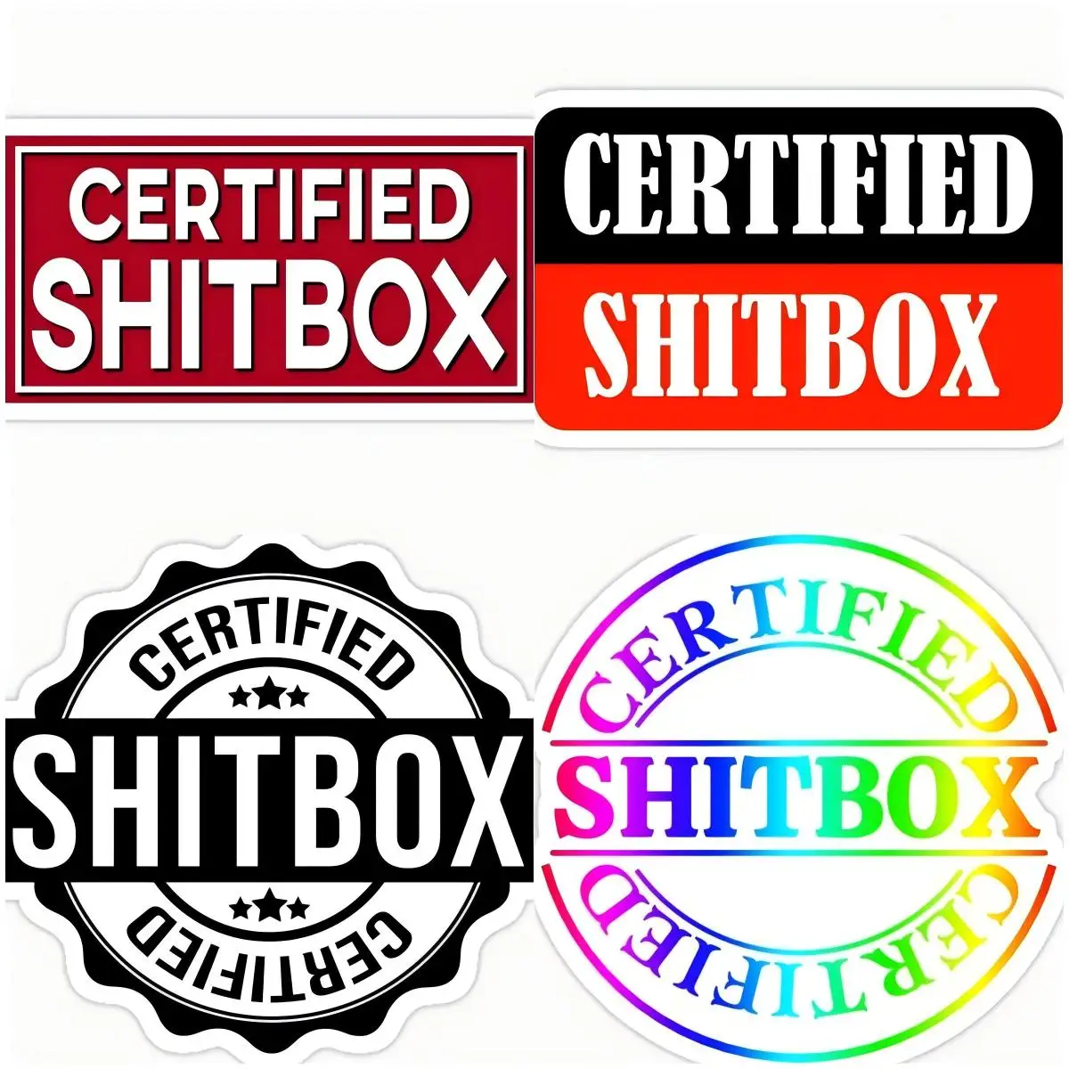 

certified shitbox Car Stickers Japanese Style Beatiful Windshield Decals Vinyl Car Rearview Mirror Accessorie