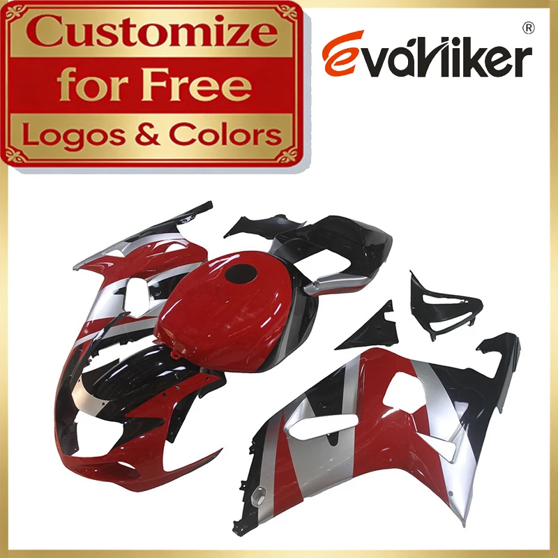 ABS Plastic Fairing Kit Motorcycle Fairing For Suzuki GSXR600 2001 2002 2003 GSXR750 2001 2002 2003 Injection Mold silver Custom