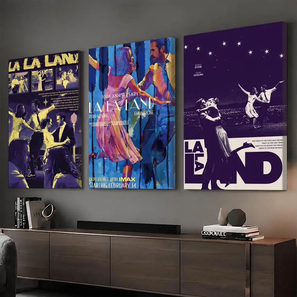 Movie L-La La Land Framed Wall Painting Vintage Framed Wall Art Poster Canvas Elegant Home Decor Painting