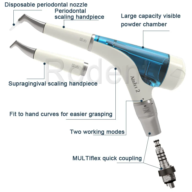 Nagetier Höhle Tal Electric Air Prophy Unit Modell AIRJET2 Zahnaufhellungsspray Polierer