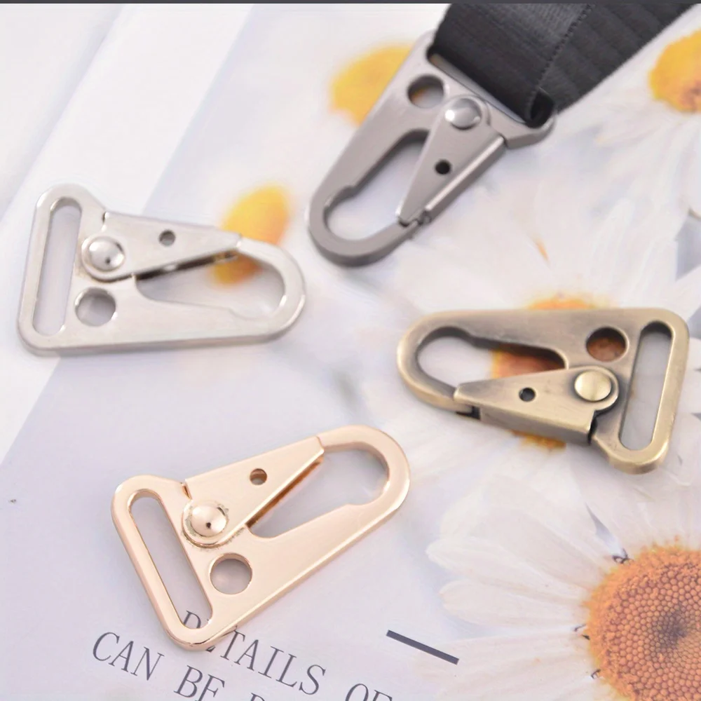 2pcs Metal Strap Buckles Bag Snap Trigger Hooks Webbing Chain Clasp Dog Collar Buckle DIY Hardware Accessories