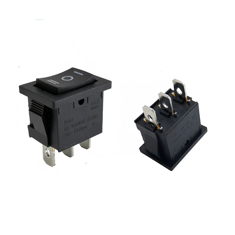KCD1 Ship-type Switch - Three Legs, Three Positions: On - Off - On - Ship-shaped Switch 21X15mm Certified