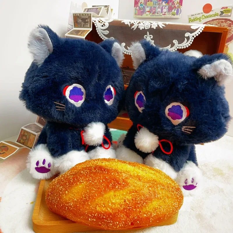 Genshin Impact Stuffed Plush Peripheral Products Scaramouche Cat Form Wanderer Pillow Cotton Doll Exquisite Festival Gift