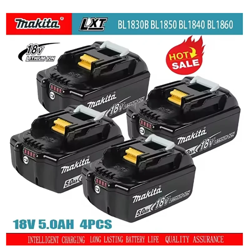 Japón Original Makita 18V 6.0Ah batería de herramienta eléctrica DDF487 DGA404 DTW700 DHP487 reemplazo de batería LED de carga