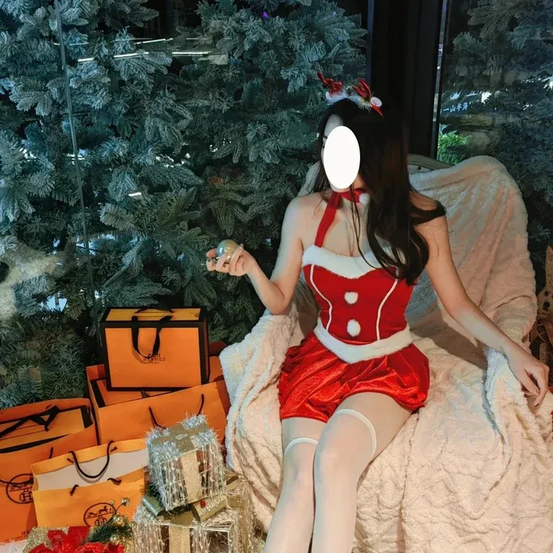 

COSda@Super Sexy Christmas Outfit, Red Reindeer, Santa Claus Costume, Rudolph, Holiday Party Costume, Seductive Uniform