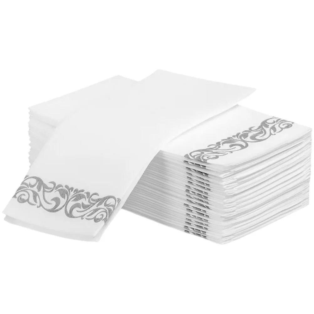 25 Stuks Papier Servet Bruids Douche Servetten Home Decor Zilveren Tafel Party Hotel Desktop Bruiloft Cocktail