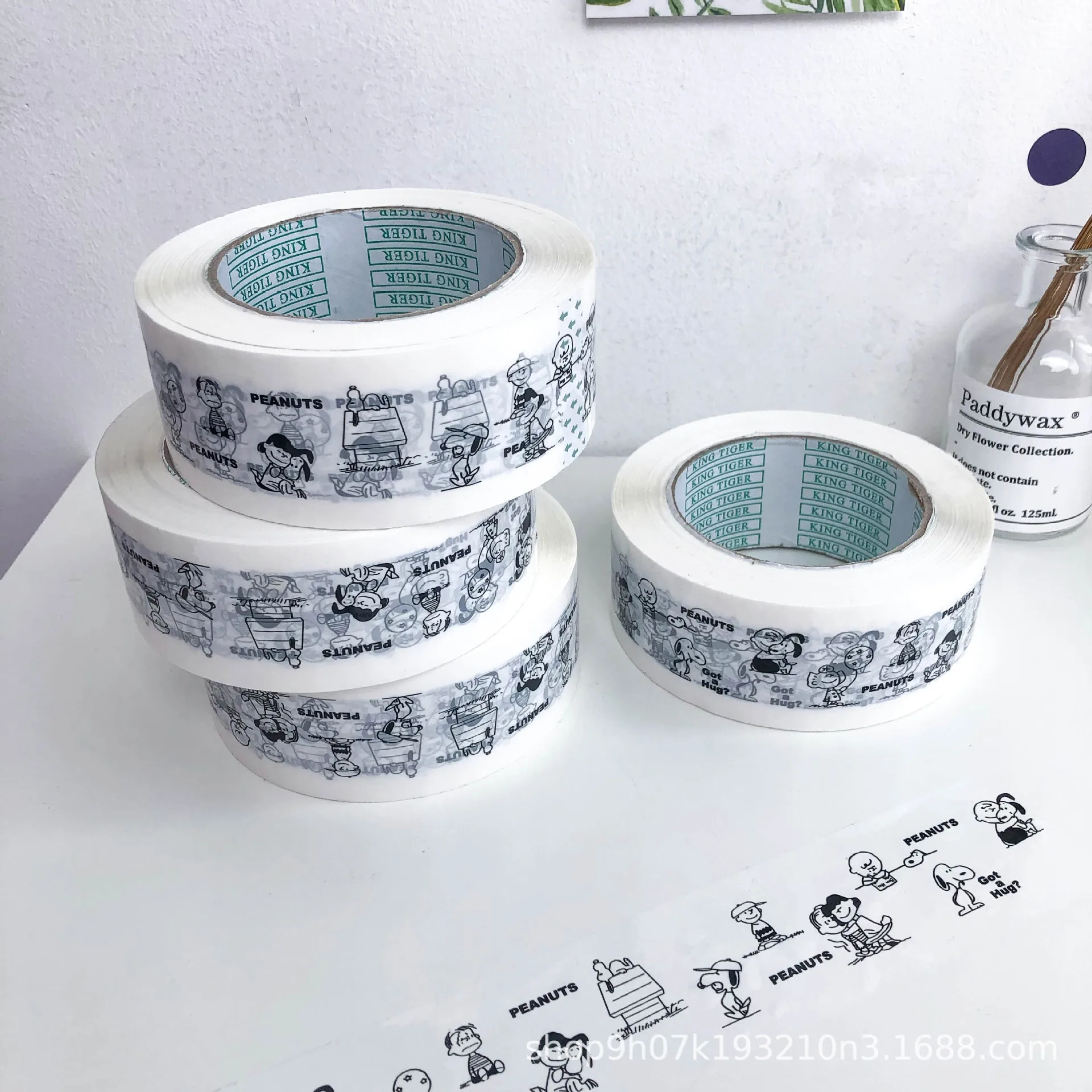 1 rollo de cinta de personaje bonito de Snoopys, estilo de ilustración, manual decorativo, Material DIY, papelería de dibujos animados, regalo de cumpleaños y Navidad