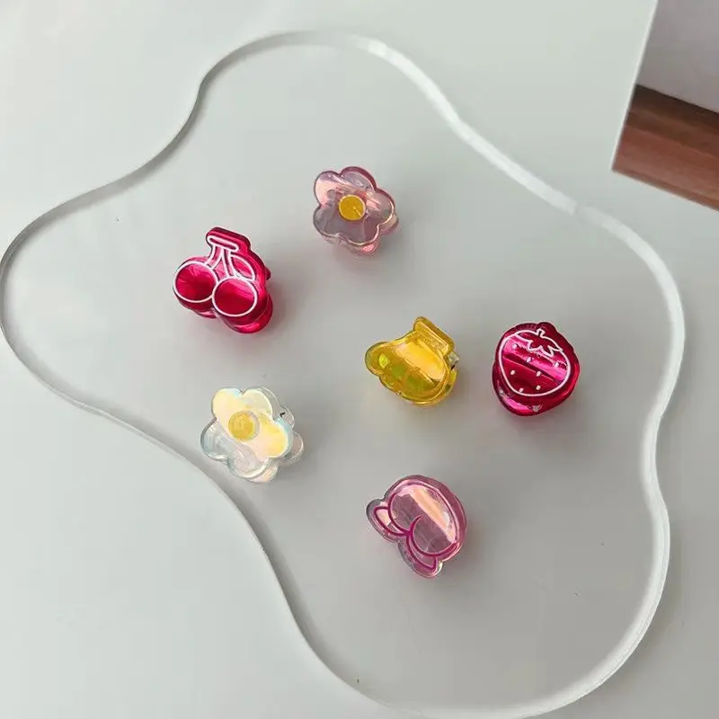 الكورية نمط مخلب شعر لطيف الفاكهة زهرة كليب الباستيل Kawaii كاندي كليب للفتيات الاطفال مشبك شعر الربيع الصيف إكسسوارات الشعر