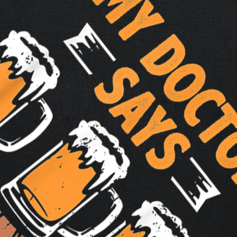 Lustiges T-Shirt mit Aufschrift „Mein Arzt sagt, ich brauche Brille“ für Männer und Frauen, modische T-Shirts aus Baumwolle, kurzärmelig, übergroßes, lockeres T-Shirt – Detail 3