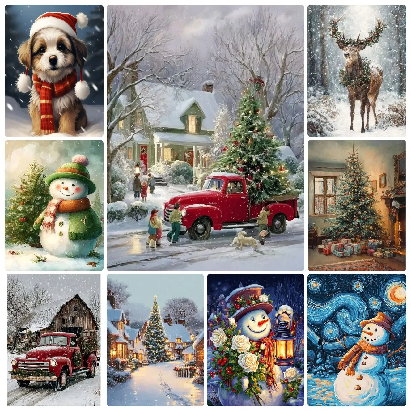 Jigsaw Puzzles Christmas Snow Man Home Decor Adults Puzzle Games Family Fun Puzzles Educational Toys for Kids Exquisite Gift
