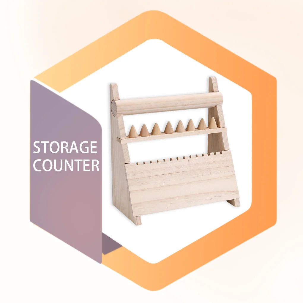 

Трехуровневая деревянная подставка для украшений: держатель для 8 колец, браслетов, подвесок, настольный органайзер для дома