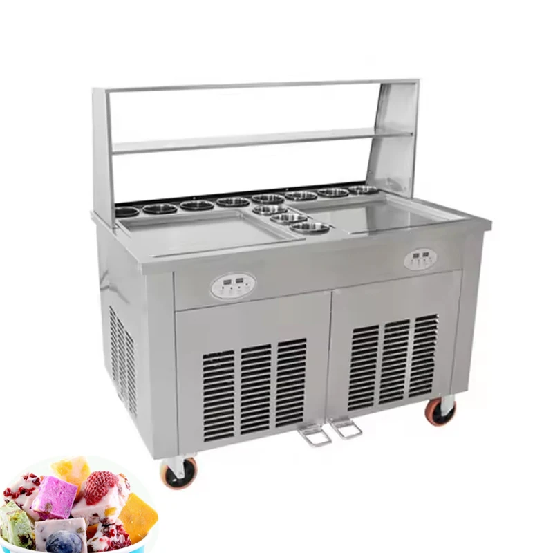 

Countertop Frying Ice Cream Roll Machine Square Electric Stir Fry Ice Cream Maker Fried Yogurt Machine