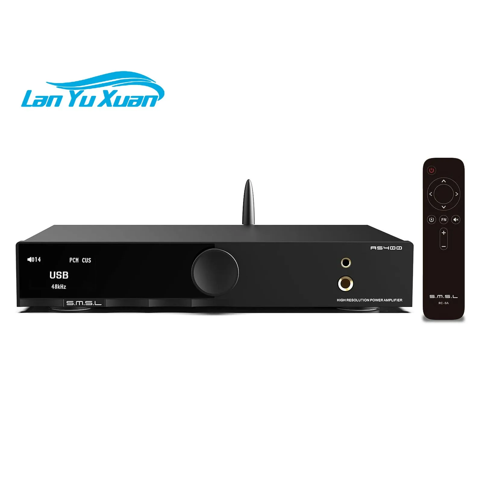 2026 SMSL AS400 Power Amplifier 165Wx2 High Power HiFi Audio Decoder Built-in Low Noise MM Vinyl Mic Amplifier