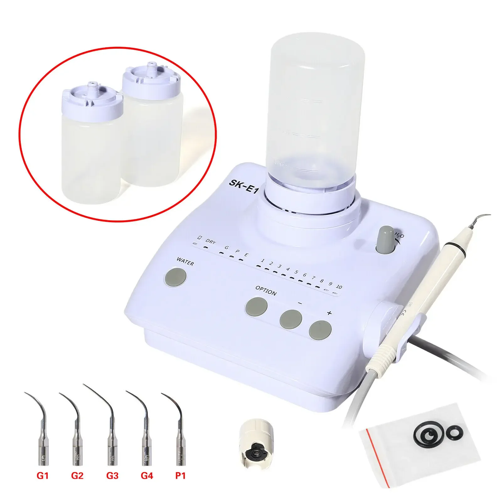 Dental Ultrasonic Piezo Perio Endo Scaler Teeth Clean Kit Fit Cavitron EMS Handpiece Tubes Tips E1 E2 E3