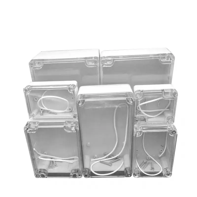 Outside Transparent Cover Plastic Waterproof Box ABS Monitoring Outdoor Junction Box Rainproof Sealed Switch Case  Project Box image 6