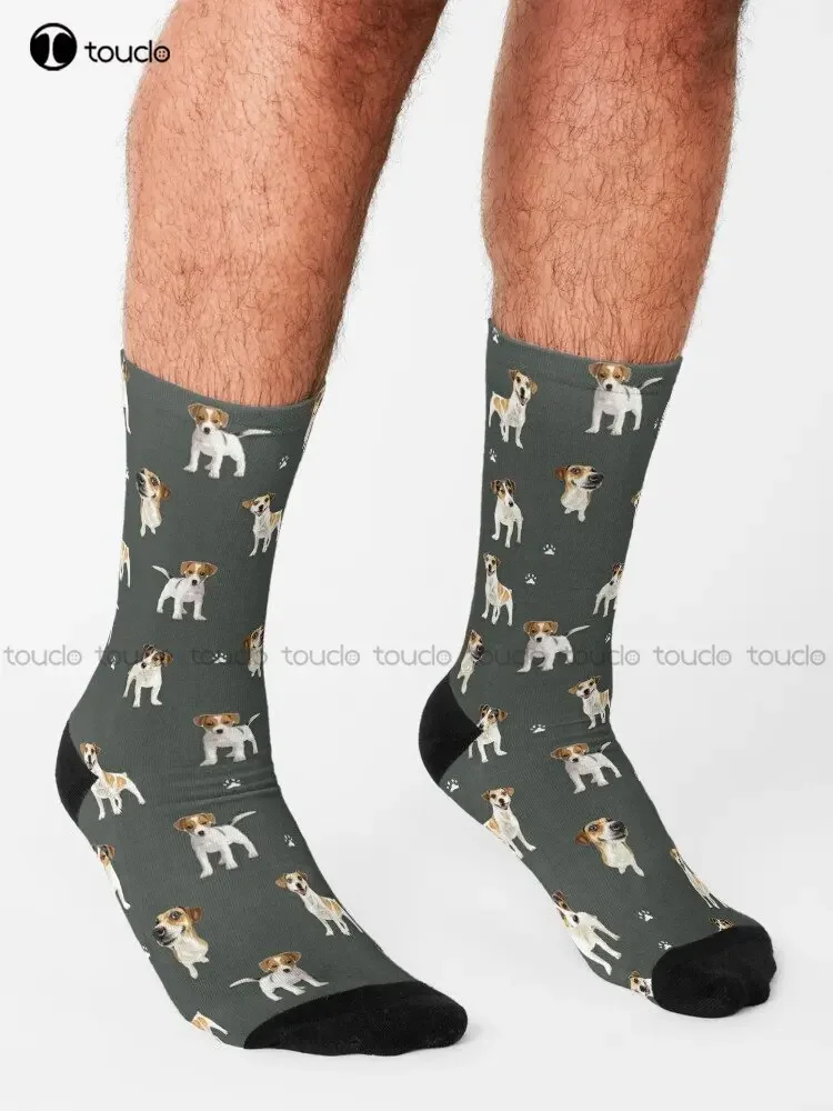 Jack Russell Terrier Pattern Socks Women'S Socks 360° Digital Printing Personalized Custom Unisex Adult Teen Youth Socks