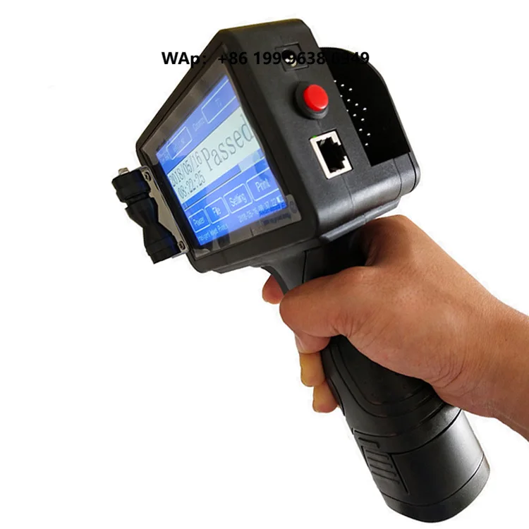 New M6 Portable Handheld Automatic Inkjet Label Printer 600dpi Solvent Ink Industrial Use Date/Batch Code Tube Printing 1 Year