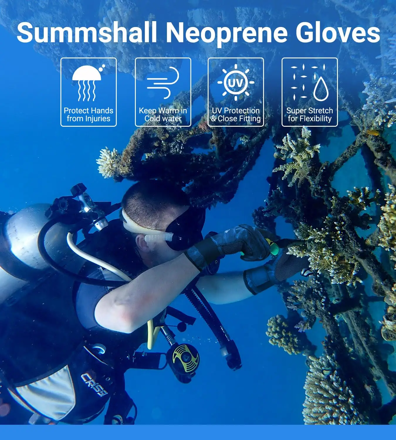 Guantes de neopreno de 3mm para hombre y mujer, manoplas térmicas para mantener el calor, para buceo, antideslizantes, para surf y pesca submarina, novedad