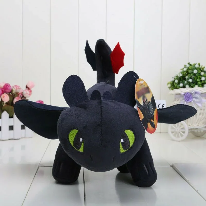 35cm Plush Dragon Toys Kawaii White Black Dinosaurs Animal Stuffed Plush Toys Plush Boys Girls Birthday Gifts