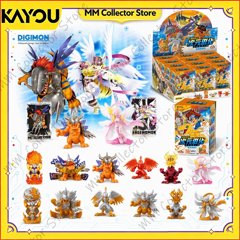 Kayou Digimon Agumon Birdramon Angemon Rubber Figurine Dimensional Evolution Series Anime Character Model Decoration Collection