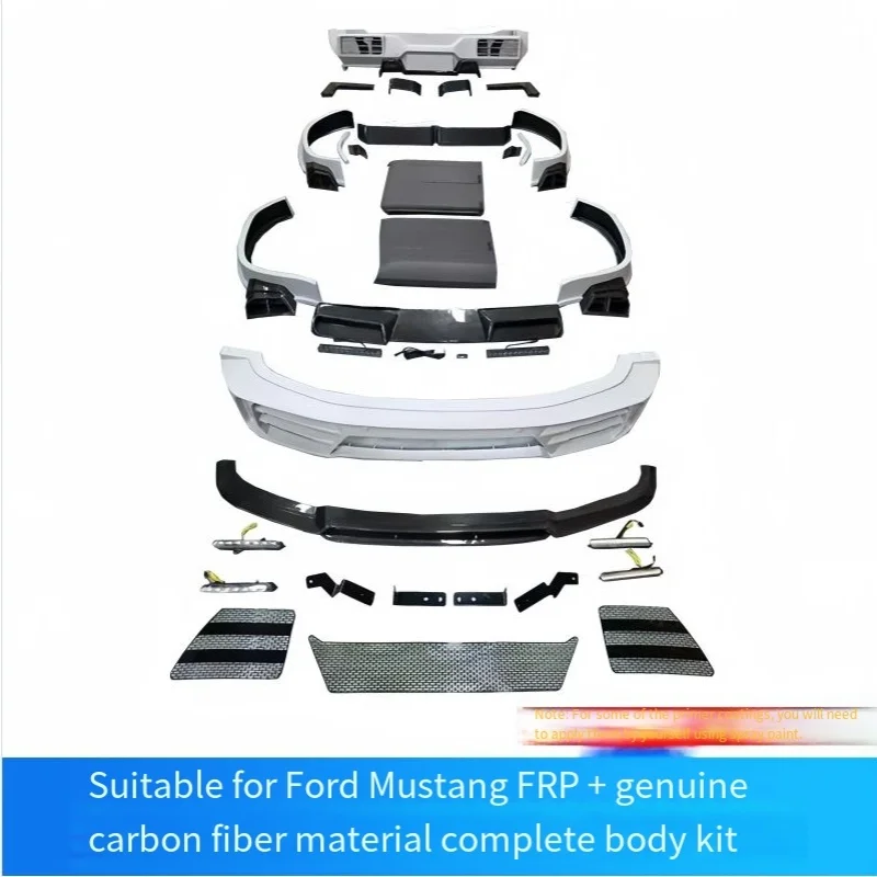 مناسبة لترقية موستانج وشد الوجه، مع مجموعة هيكل كاملة محاطة بمادة ألياف الكربون الأصلية