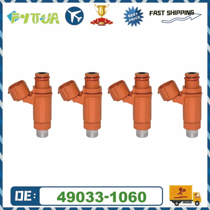 

4pcs fuel Injector 49033-1060 for Kawasaki Brute Force 750 2008-2014 Z1000 2003-2006 Teryx 750 2009-2013 49033-1060 49033106